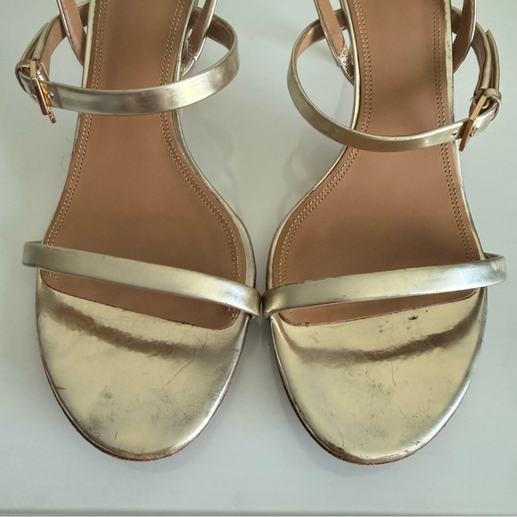Tory Burch Penelope Slingback Sandal Mirror Metallic Gold Size 9 - Picture 8 of 13